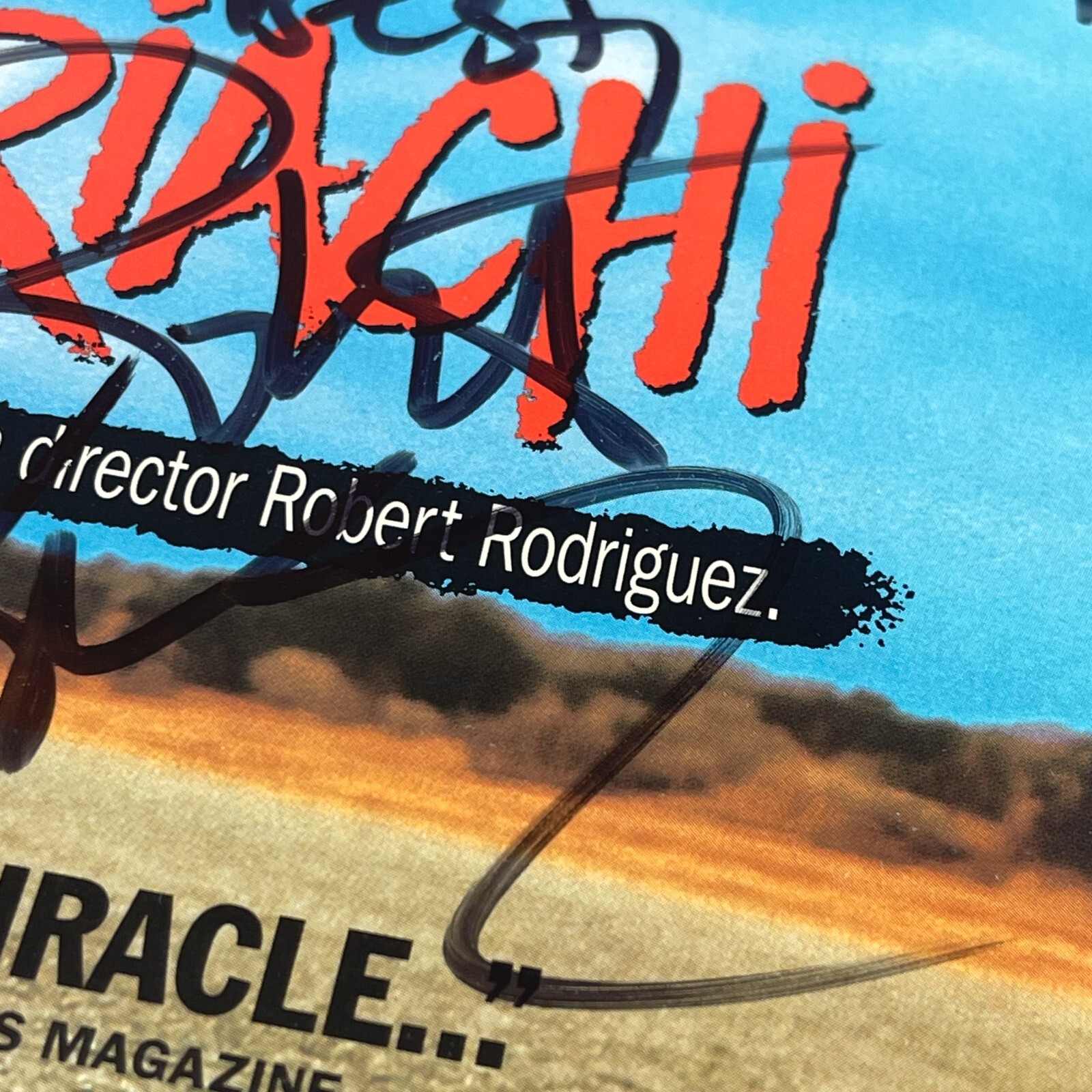 Robert Rodriguez ‘El Mariachi’ Director Signed Autograph Laserdisc COVER