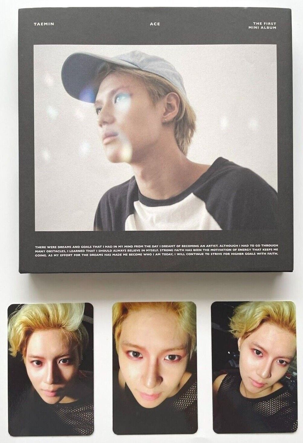 SHINee TAEMIN ACE Black ver. Official CD Photocard Set / 1st Mini Album 2014