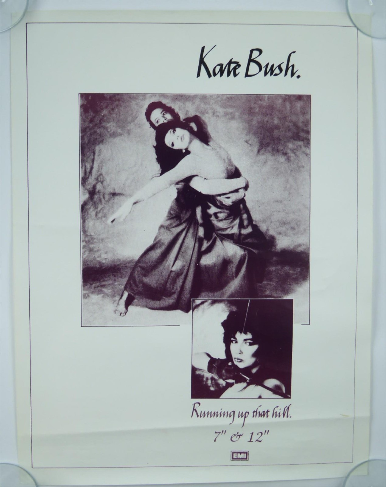Kate Bush Running Up That Hill Single Promo Poster 19×25