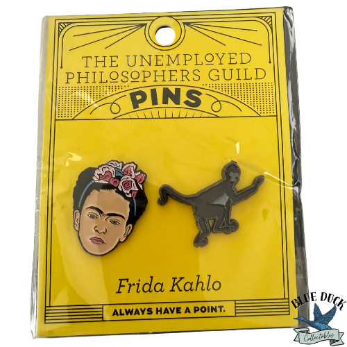Frida Kahlo & Fulang-Chang – Enamel Pin Set – Unemployed Philosopher’s Guild-NEW
