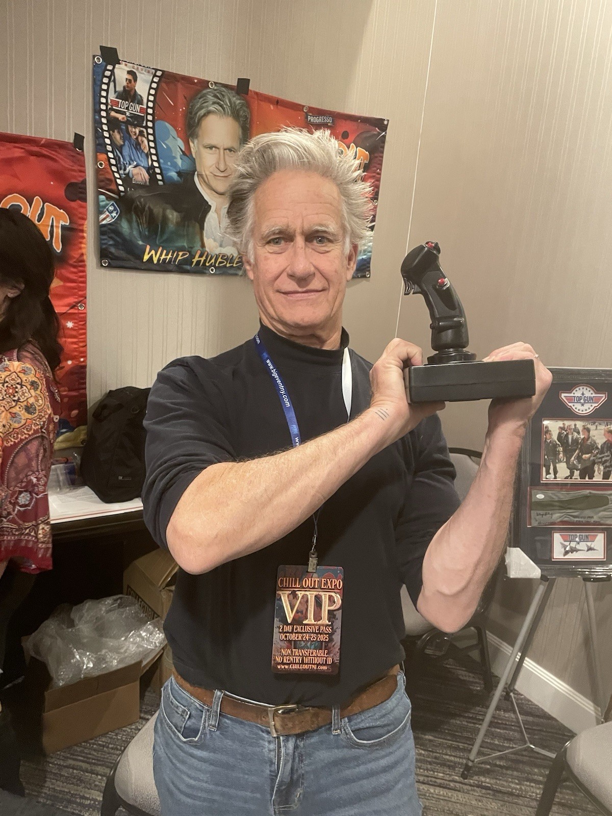 “Top Gun” Whip Hubley “Hollywood” Signed Replica F14 Joystick Controller JSA