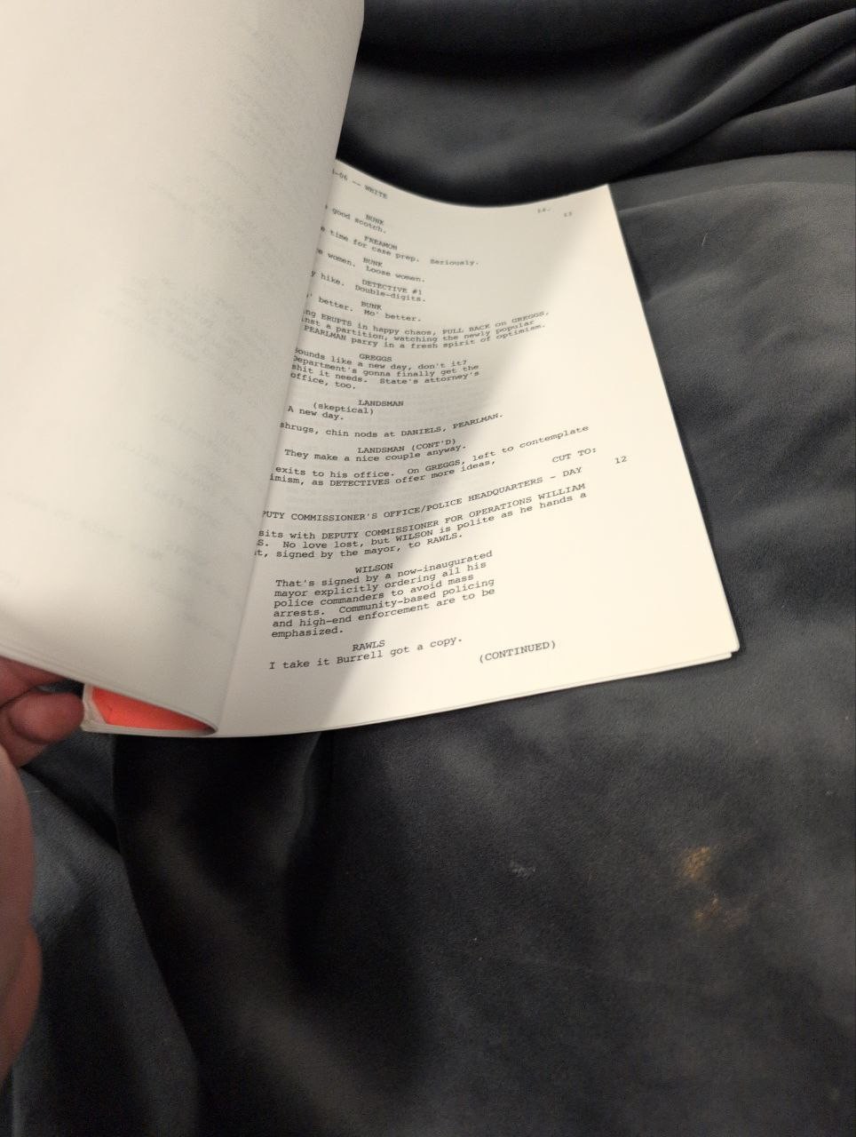 ISIAH WHITLOCK JR Signed THE WIRE Script Ep 411 “A New Day” Sheeeeeit Clay Davis