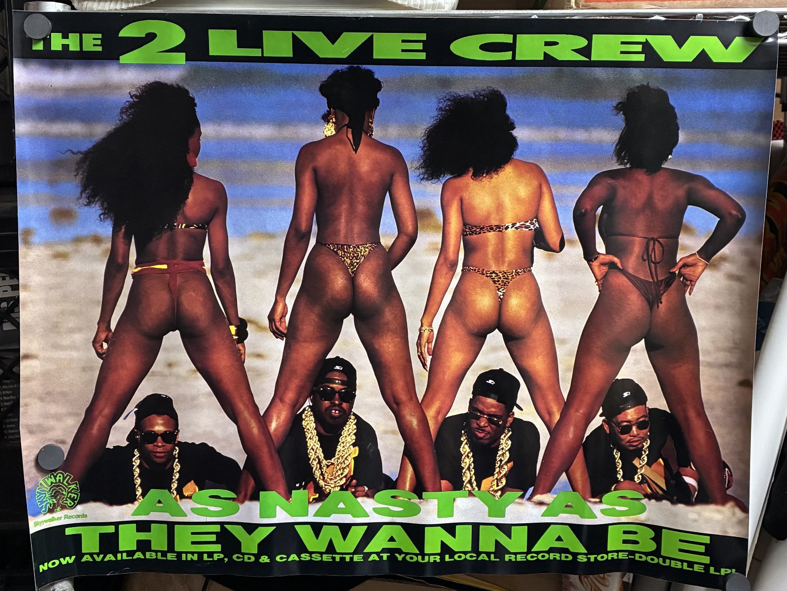 Vintage 2 Live Crew 1989 Promotional Poster Miami Bass Hip Hop Rap Promo