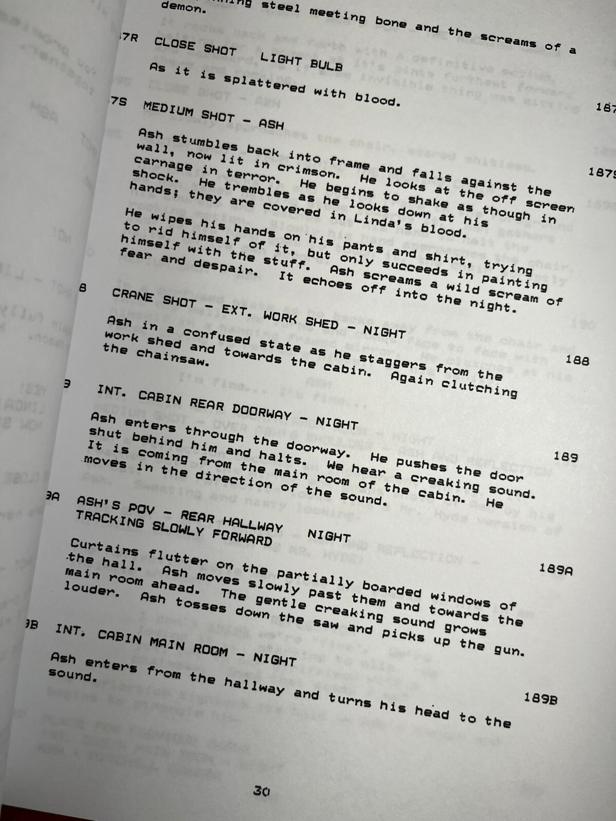 Evil Dead 2 Script Cast-Signed – Autograph Reprints – Evil Dead II