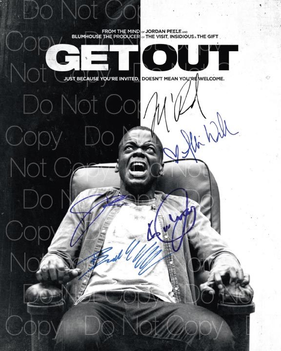 Get Out signed Daniel Kaluuya Jordan Peele Williams 8X10 photo picture poster RP