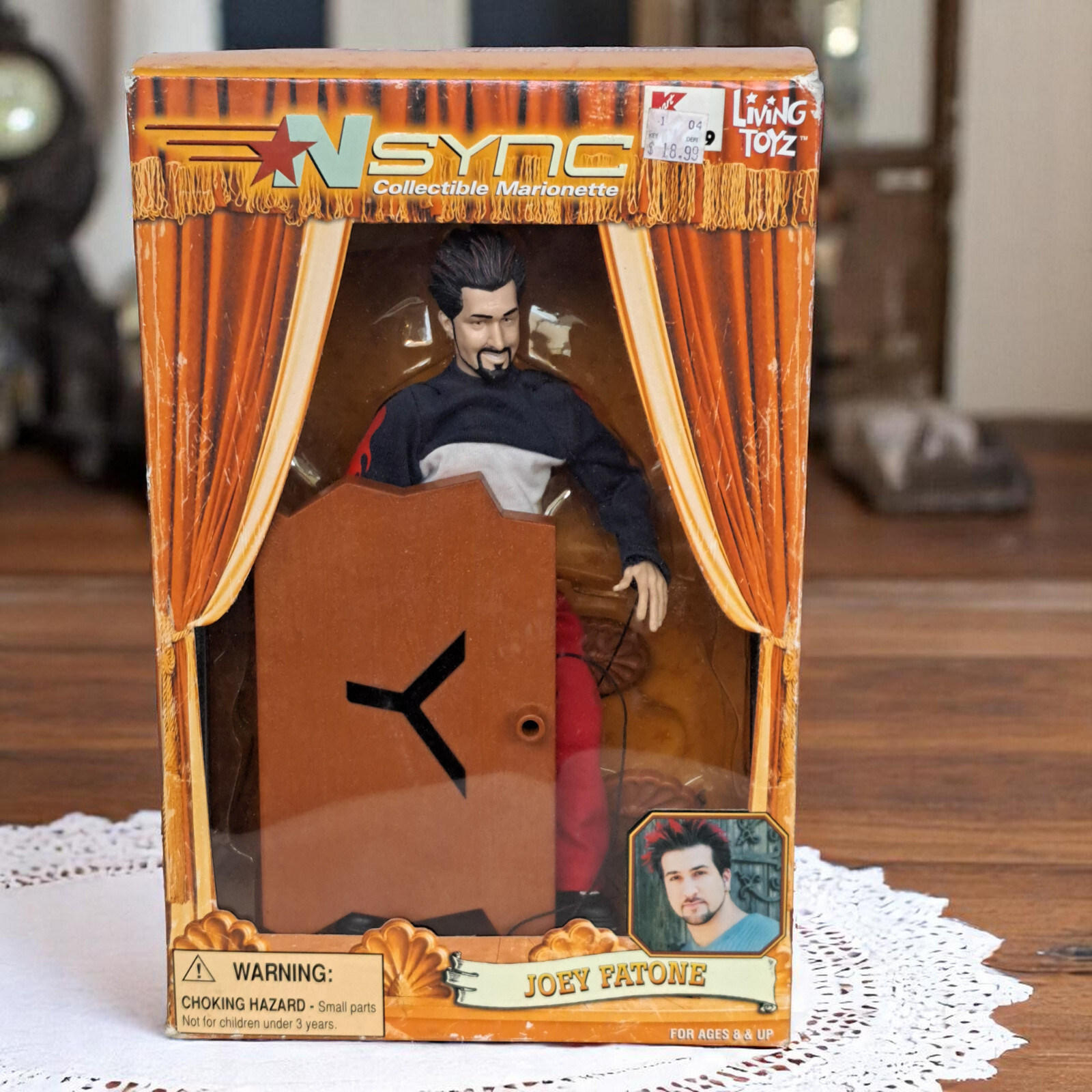 NSYNC JOEY FATONE COLLECTIBLE MARIONETTE 2000 LIVING TOYZ AGES 8 & UP