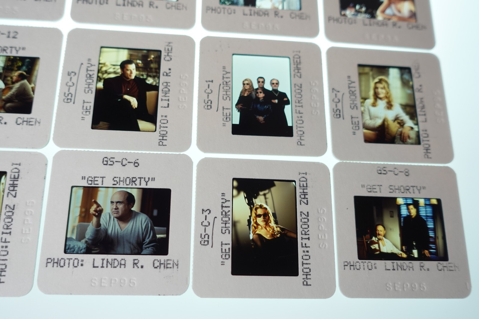 Get Shorty 1995 John Travolta Gene Hackman Original Movie Slide Lot – 12 Slides