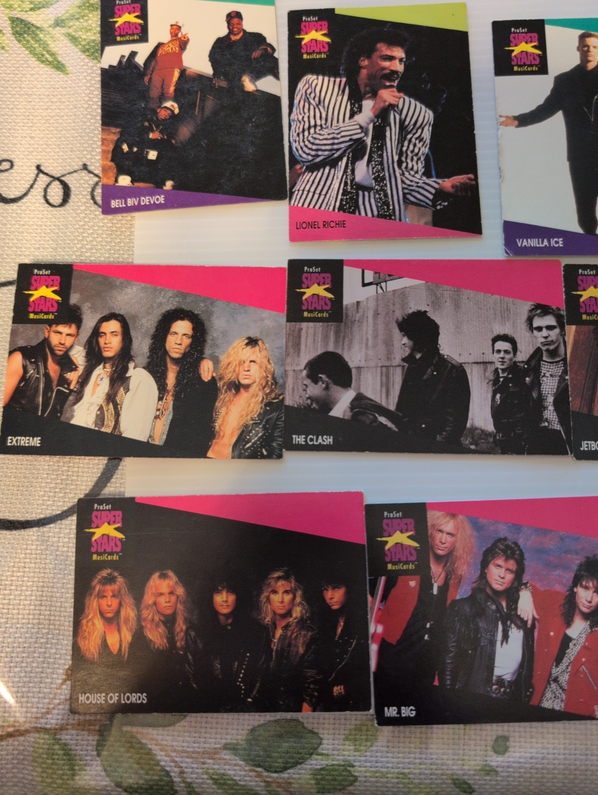 Pro Set SuperStars MusiCards Trading Cards Partial Set Rock Artist, Groups