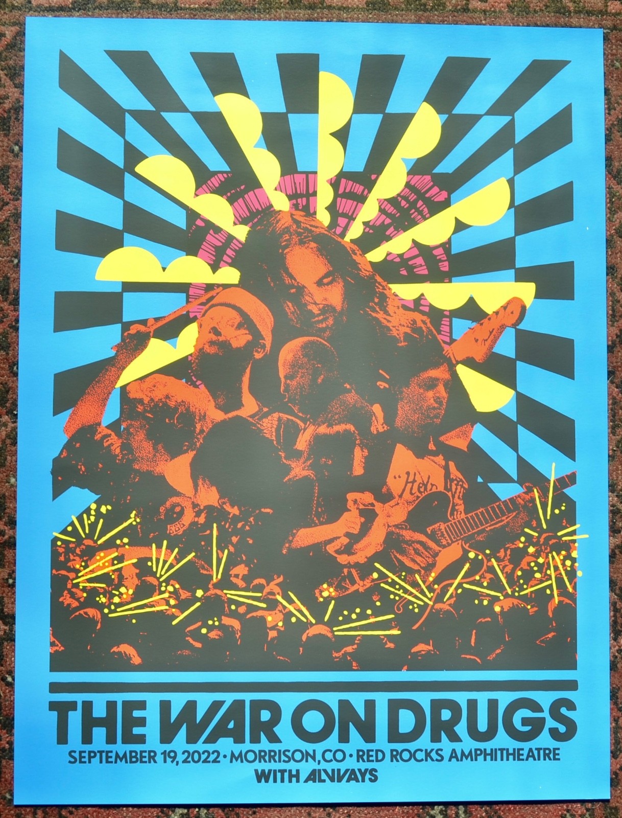 The War On Drugs Poster Red Rocks Amphitheater, Morrison Colorado 9/19/2022