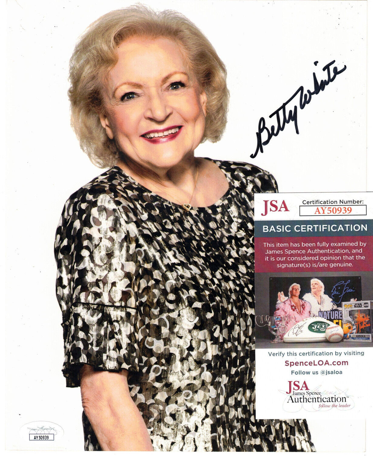 Betty White Authentic Signed 8×10 Photo Autographed, The Golden Girls, JSA COA
