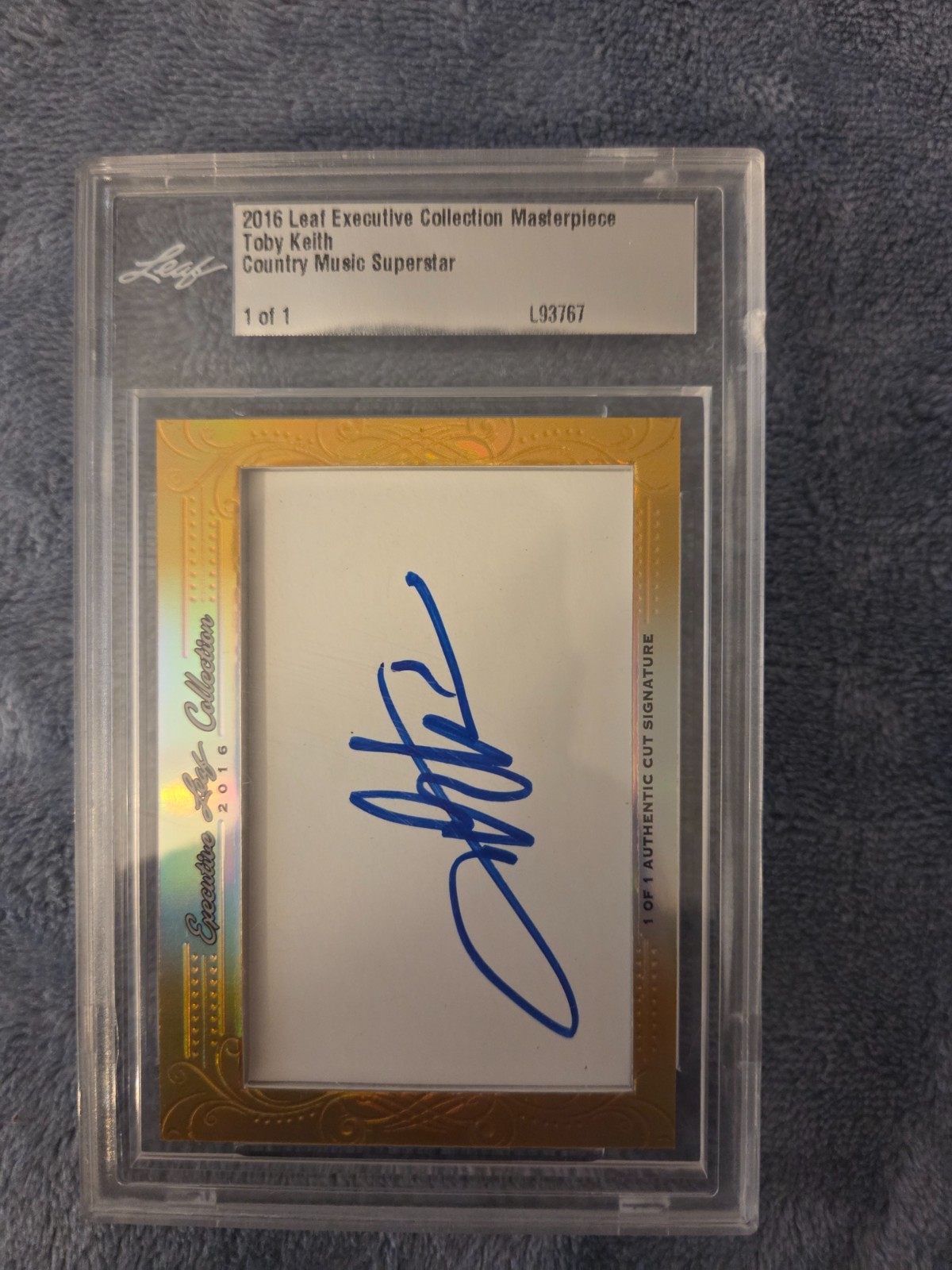 Toby Keith #’d 1/1 – 2016 Leaf Executive Collection GOLD AUTO (HOF Country Star)