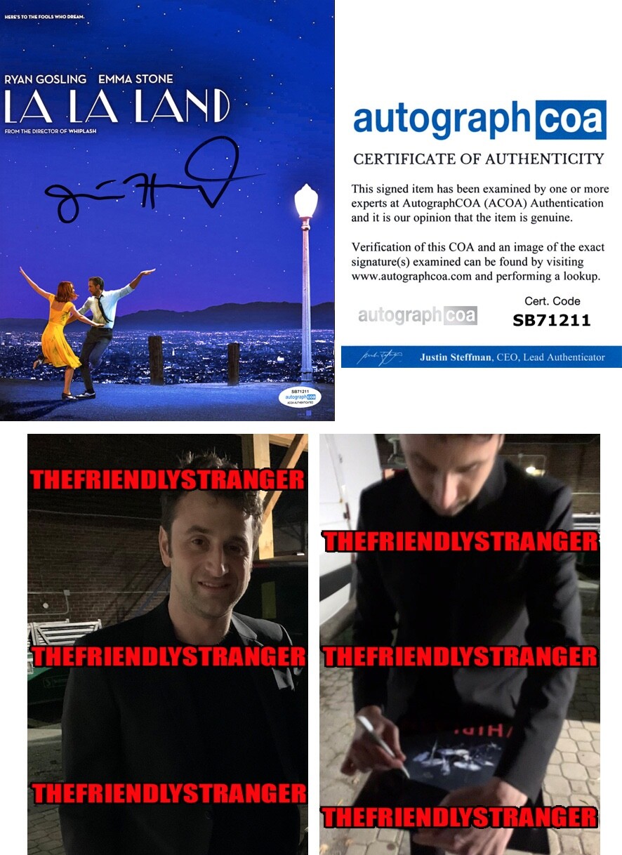 Justin Hurwitz signed “LA LA LAND” 8×10 Photo Autographed e PROOF Composer ACOA