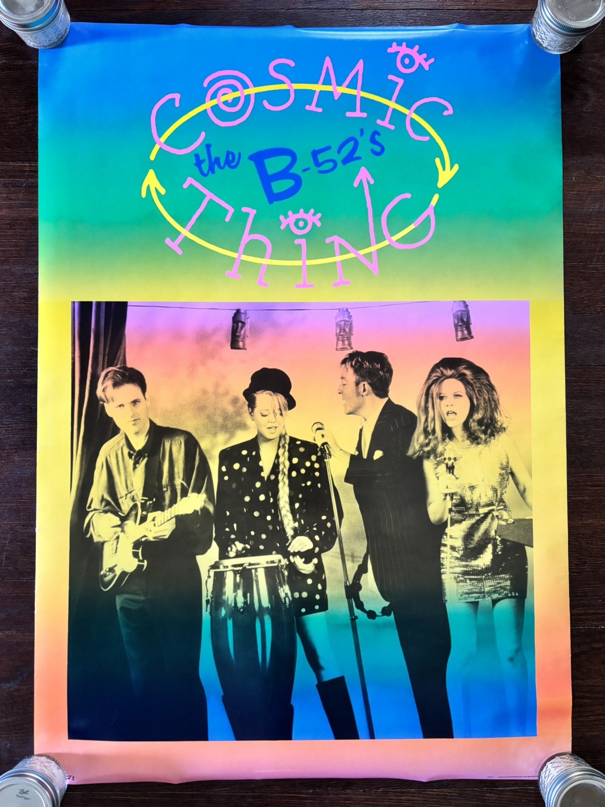 Vintage B-52’s Cosmic Thing Promo Poster 23×33” Still In Plastic Sleeve! RARE