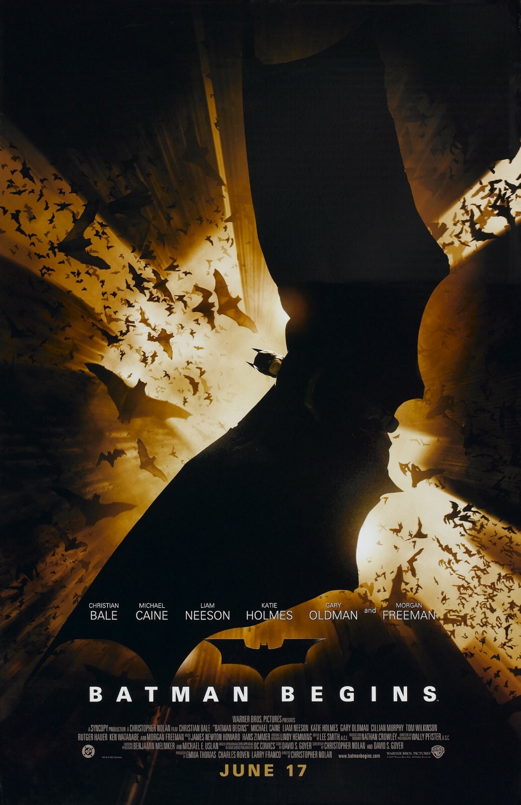 Batman Begins movie poster print (b) – 11″ x 17″ Christian Bale poster, Batman