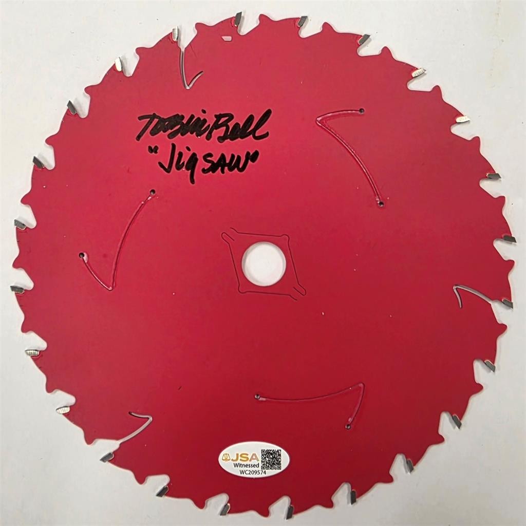 Tobin Bell signed “Jigsaw” 7 1/4 Inch Saw Blade autograph JSA