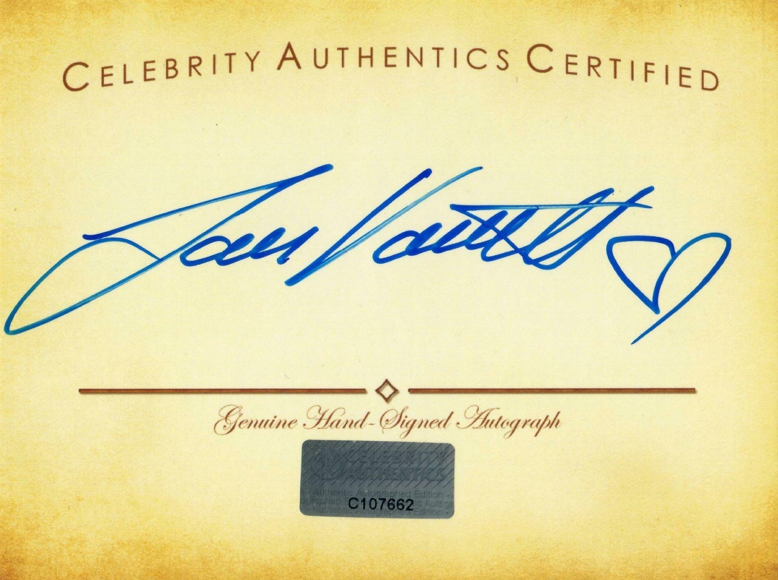 Laura Vandervoort Autographed 3×4 Signed Legendary Cuts Card w/ CA CoA & FSD