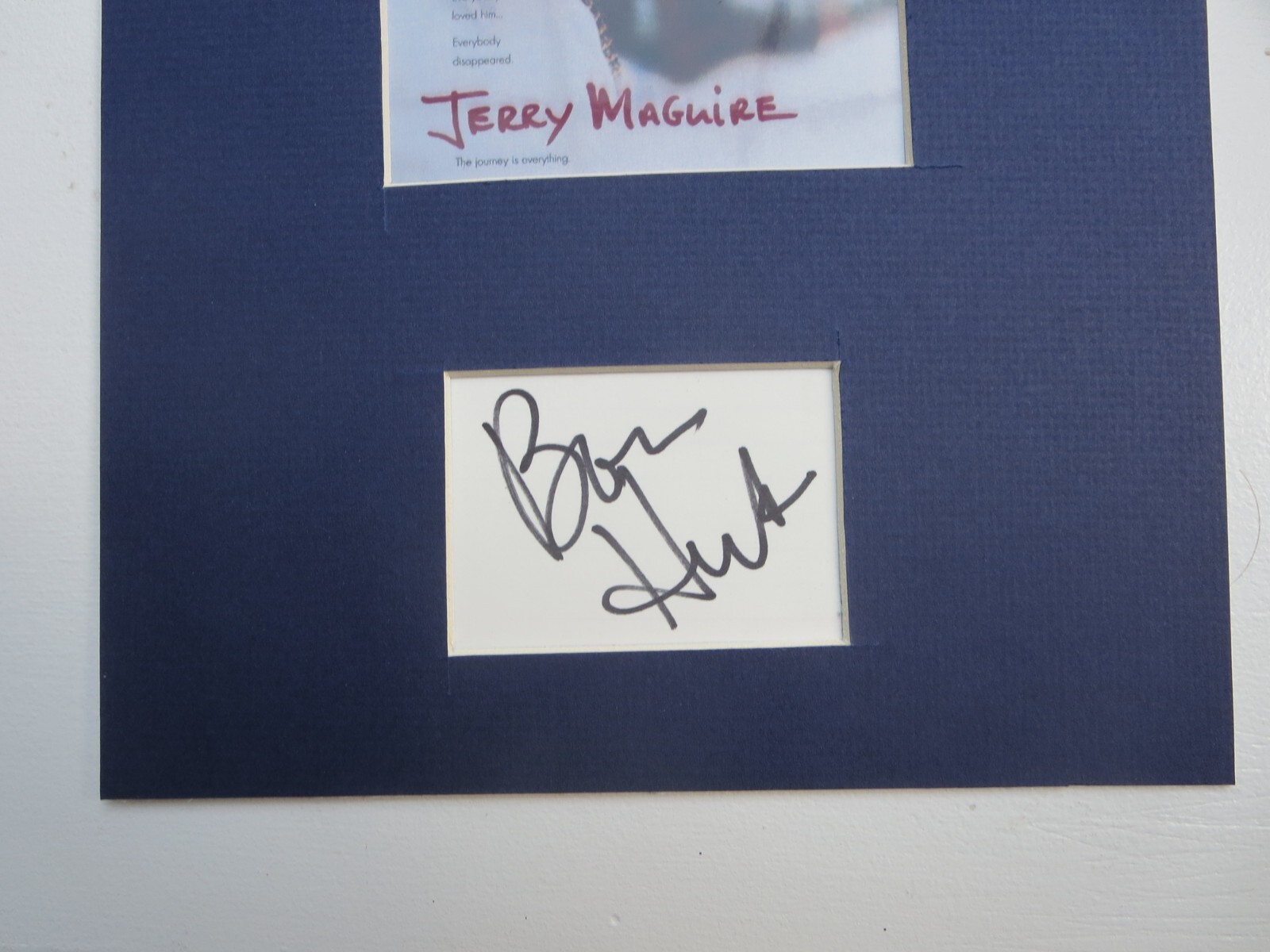 Tom Cruise in “Jerry Maguire” & Bonnie Hunt autograph as Laurel
