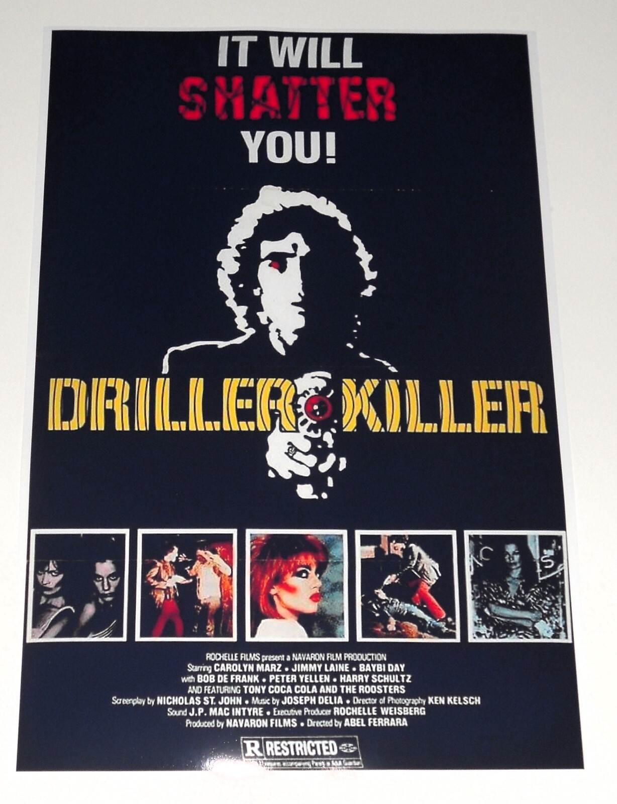 Driller Killer 1979 Abel Ferrara USA Poster 19″x13″ Cult/Horror/Black Comedy