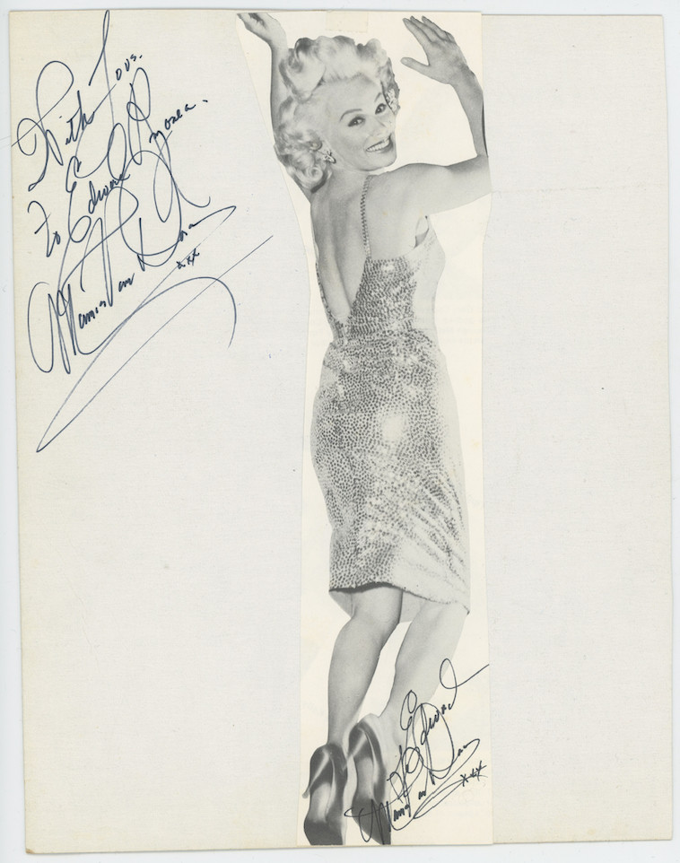 Mamie Van Doren American Actress Autographed Signed Photo Display AMCo COA 28331