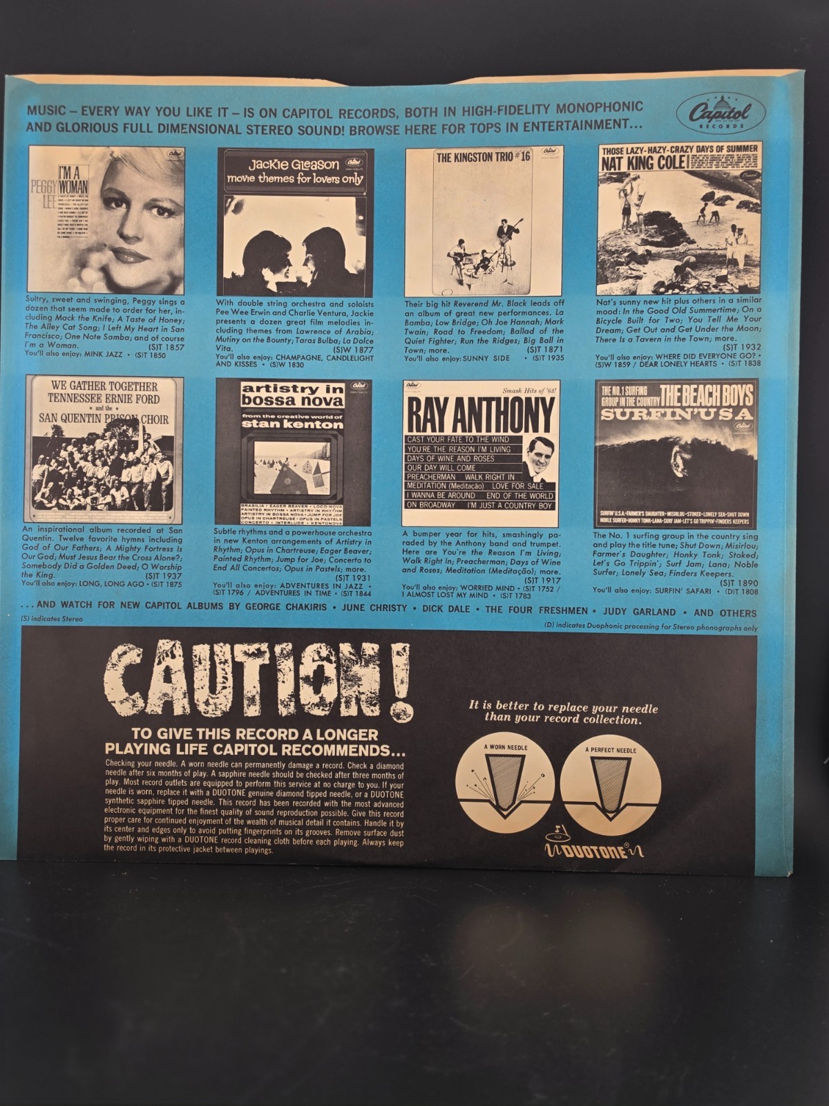 Beatles Something New T‑2108 Mono VG+ Vinyl VG Cover 1964 Capitol Early Pressing