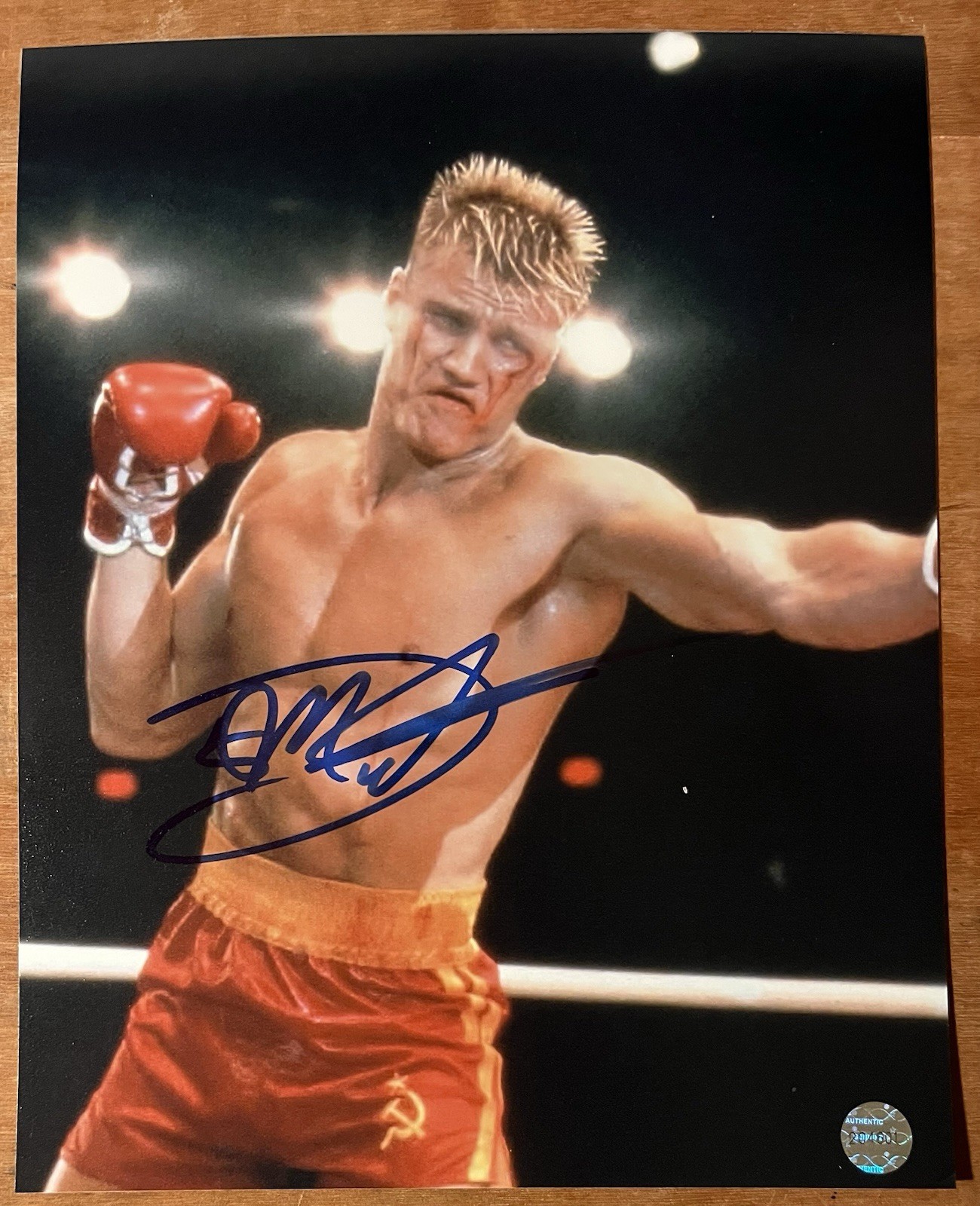 Dolph Lundgren Signed Autographed 8×10 Rocky IV Ivan Drago Photo With COA