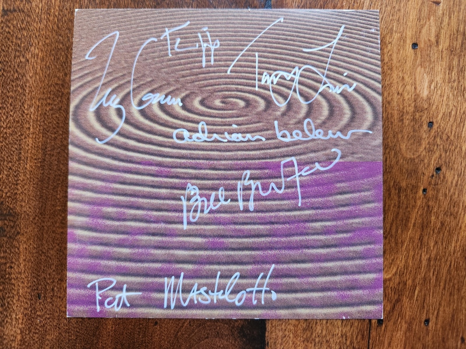 King Crimson signed Fripp Belew Levin Bruford Gunn Mastelotto