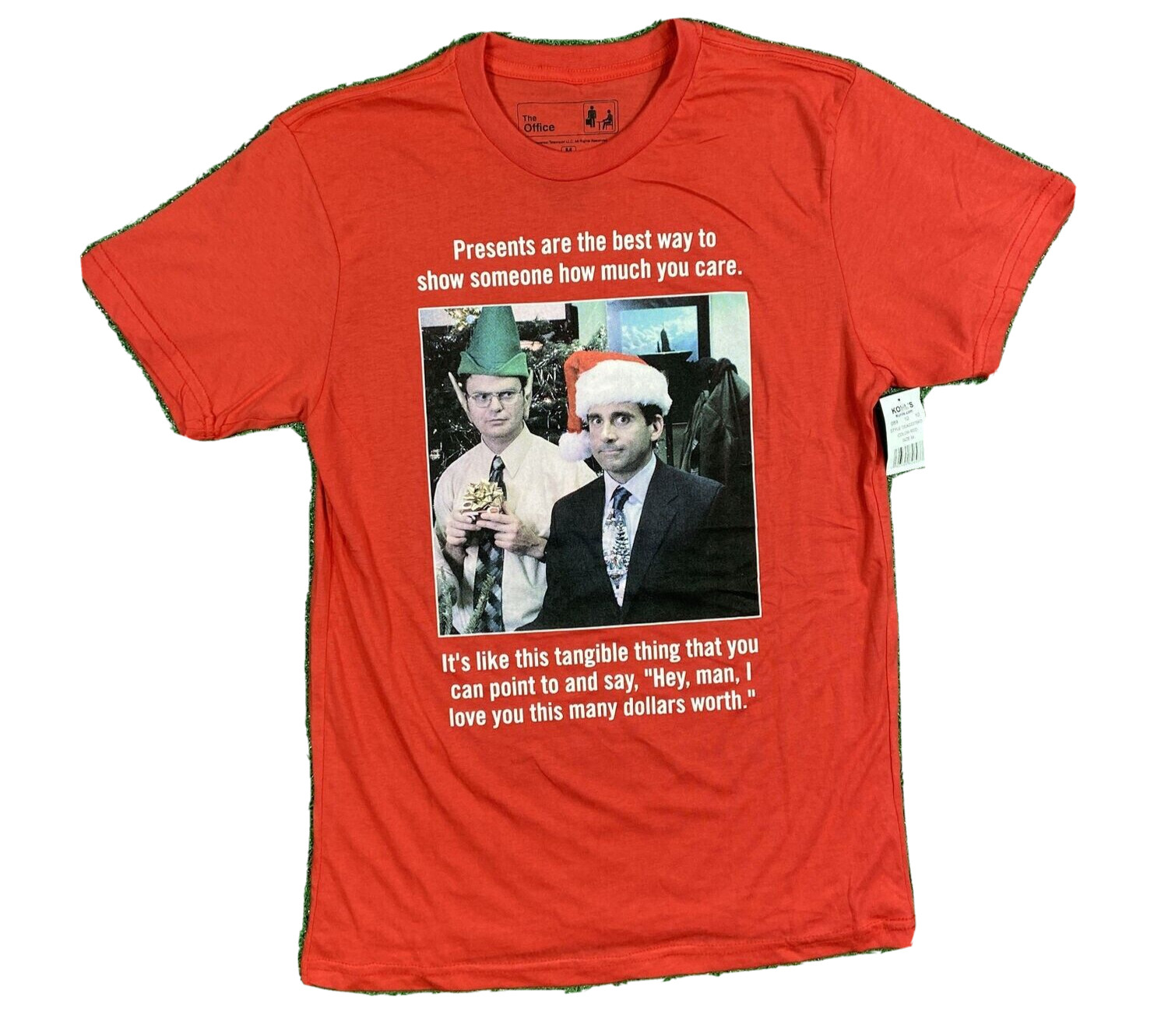 THE OFFICE Tee Shirt Christmas UniSex Small SS Dwight Schrute Michael Scott NWT