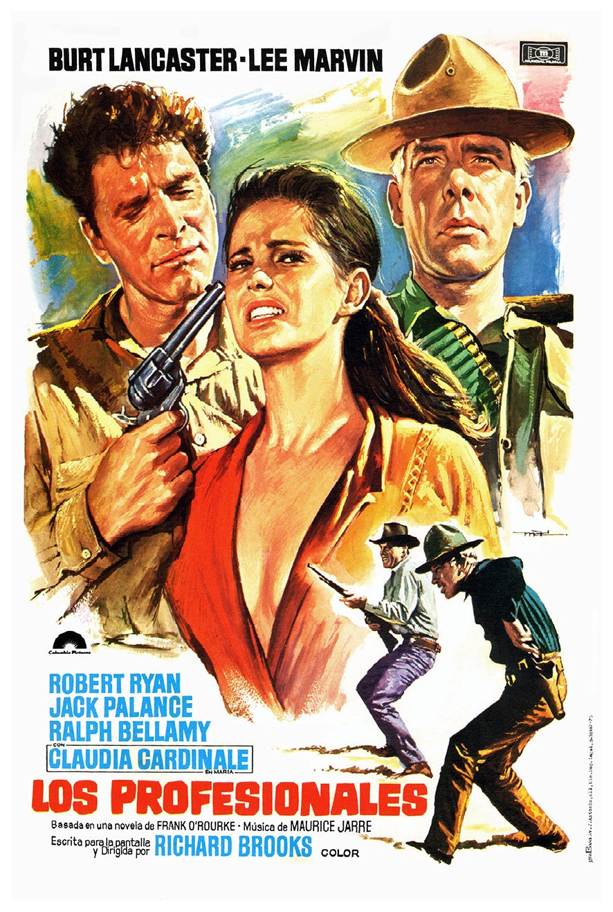 The Professionals 1966 – Burt Lancaster – Spain – Classic Movie Poster