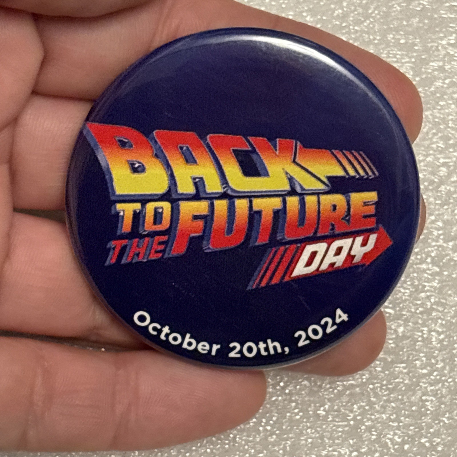 BACK TO THE FUTURE DAY Broadway Musical LAPEL PIN Button AUDIENCE GIFT Oct 2024