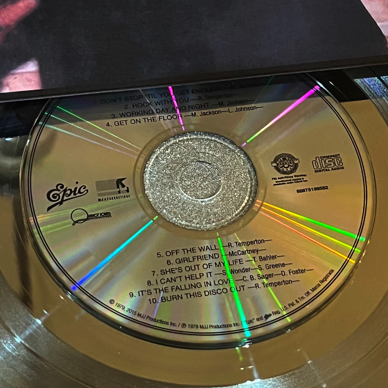 Michael Jackson ( Off The Wall ) Platinum Music Award Vinyl LP Record CD