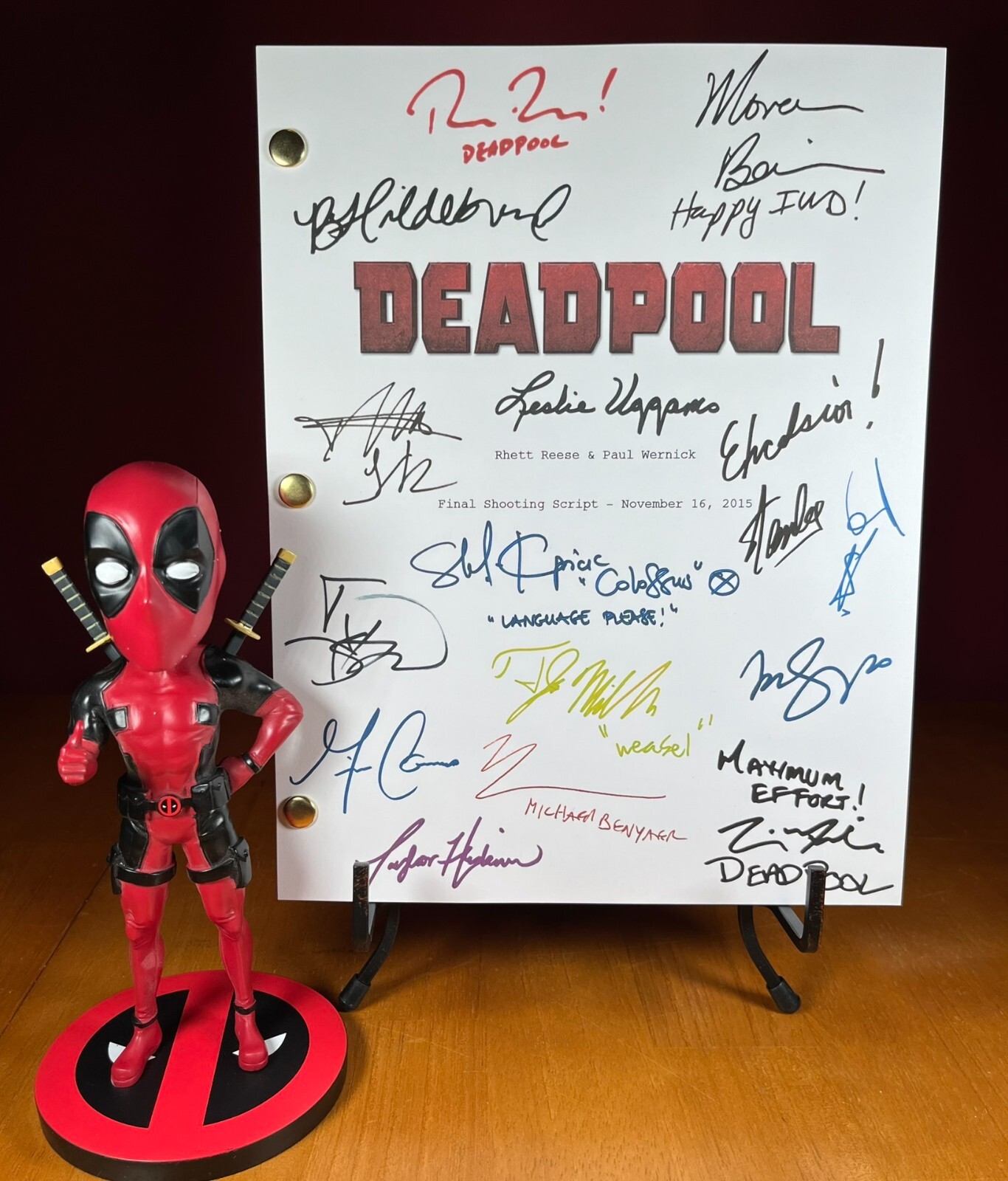 Deadpool Script Signed- Autograph Reprints- 117 Pages- Ryan Reynolds