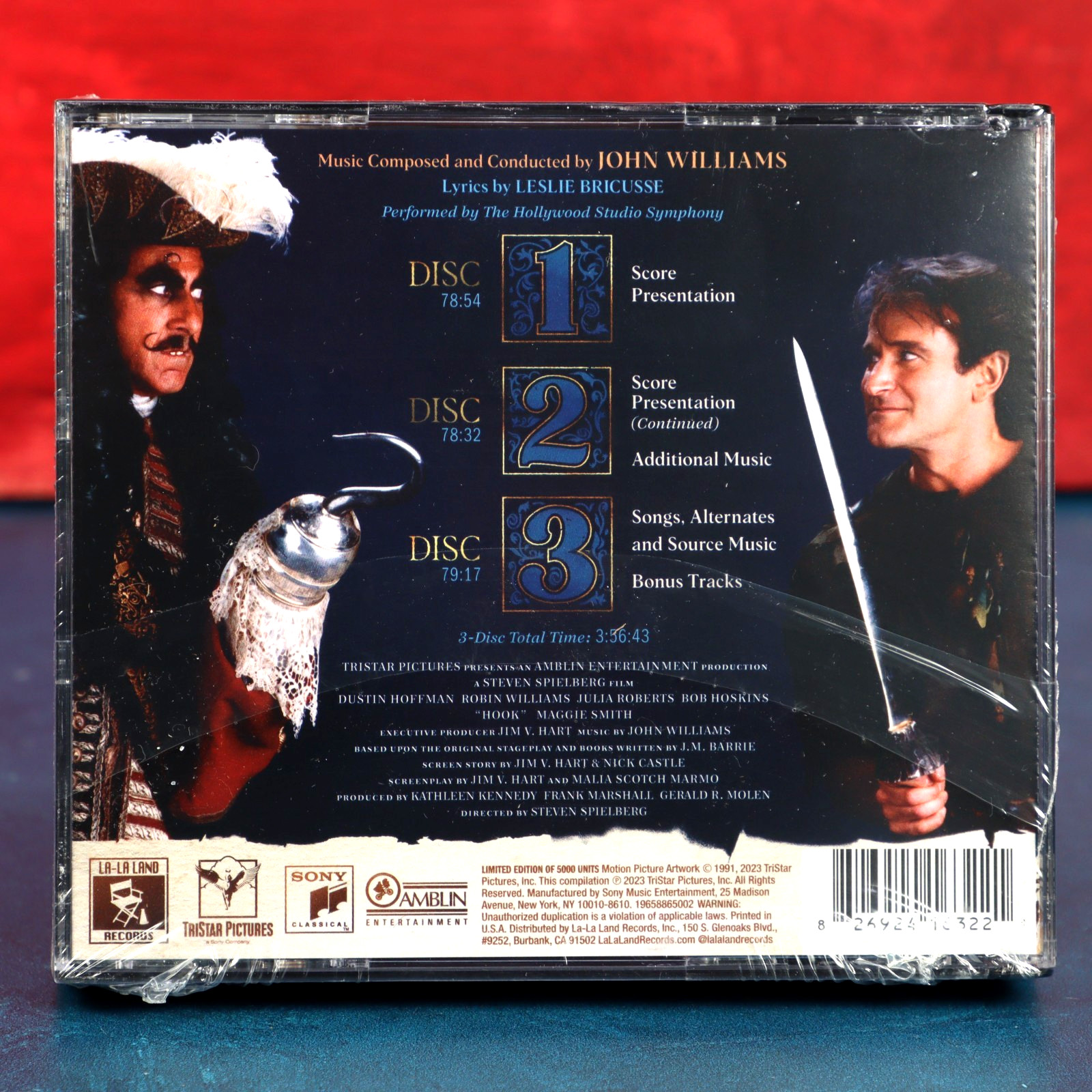 John Williams Hook Soundtrack 3-CD Set LE 5000 La-La Land Records 2023 Sealed