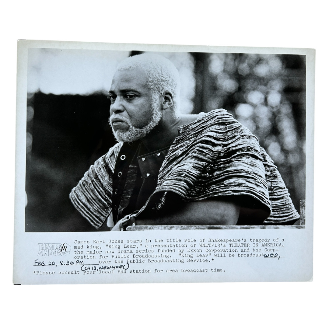 Orignal 1974 James Earl Jones Theater in America PBS King Lear 8×10 Press Photo