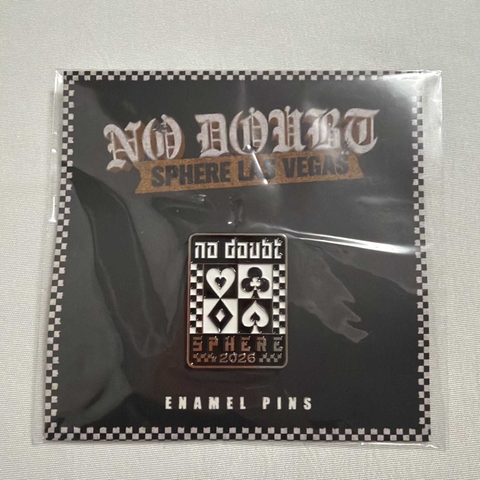 No Doubt 2026 Enamel Pin Push & Shove Playing Card Suits Sphere Las Vegas – New