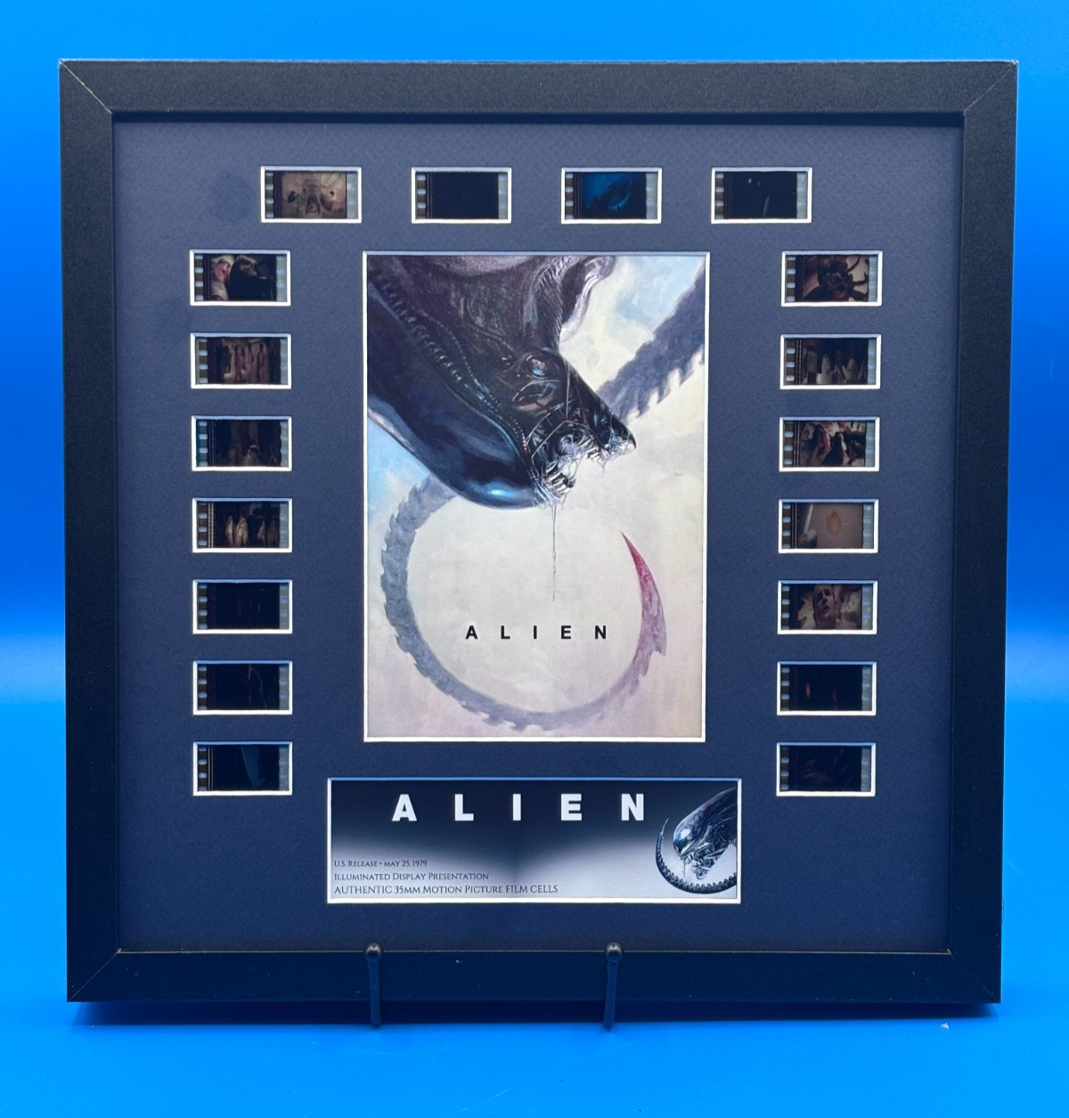 Alien 35mm Film Cell Display Lightbox – 18 Cells – RARE Chest-burster Cell – COA