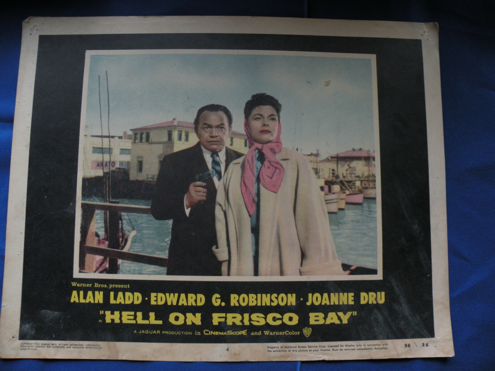 Hell on Frisco Bay Alan Ladd, Edward G. Robinson & Joanne Dru 56/36 11X14
