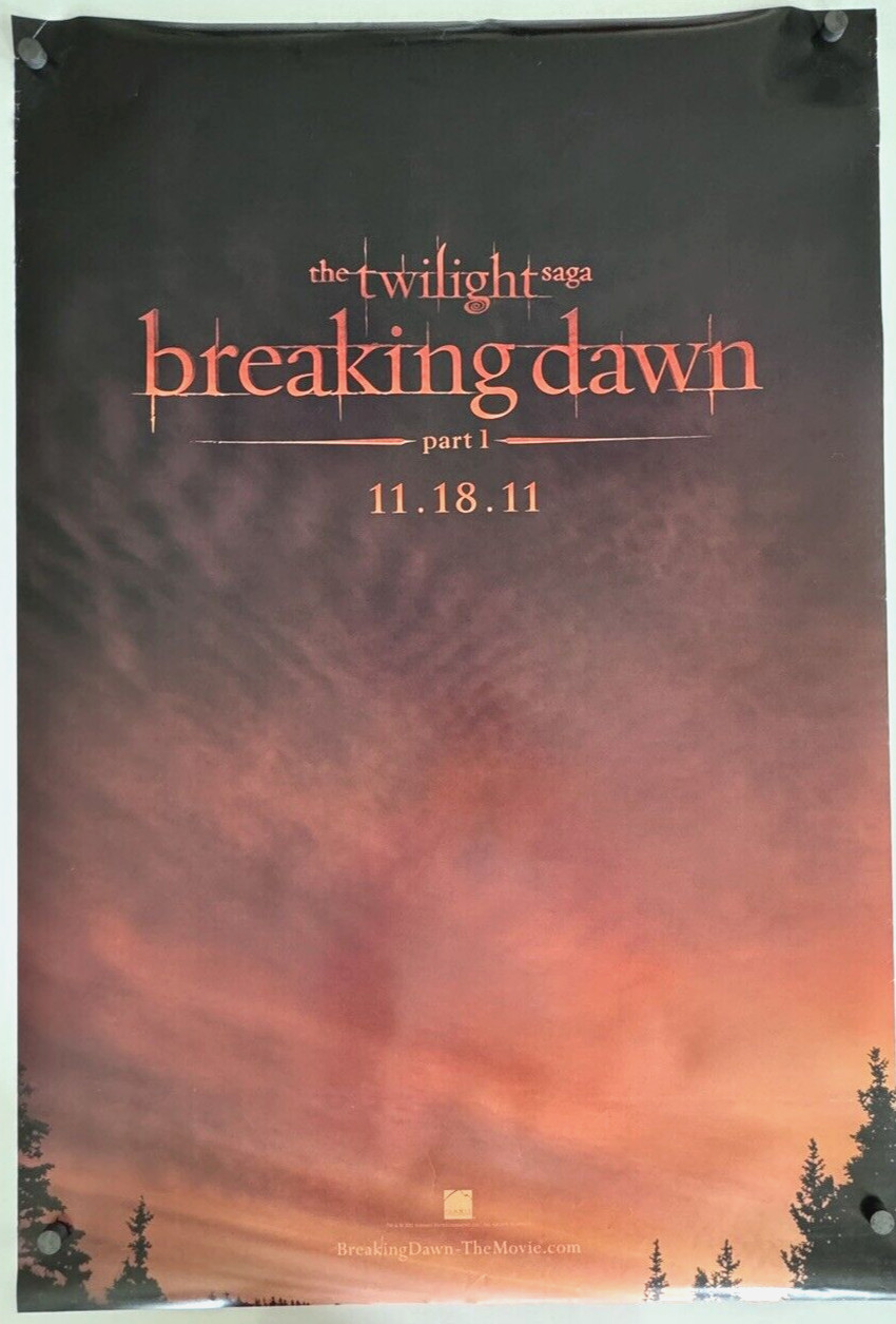 Twilight Breaking Dawn Part 1 2011 Double Sided Movie Theater Poster 27″ x 40″