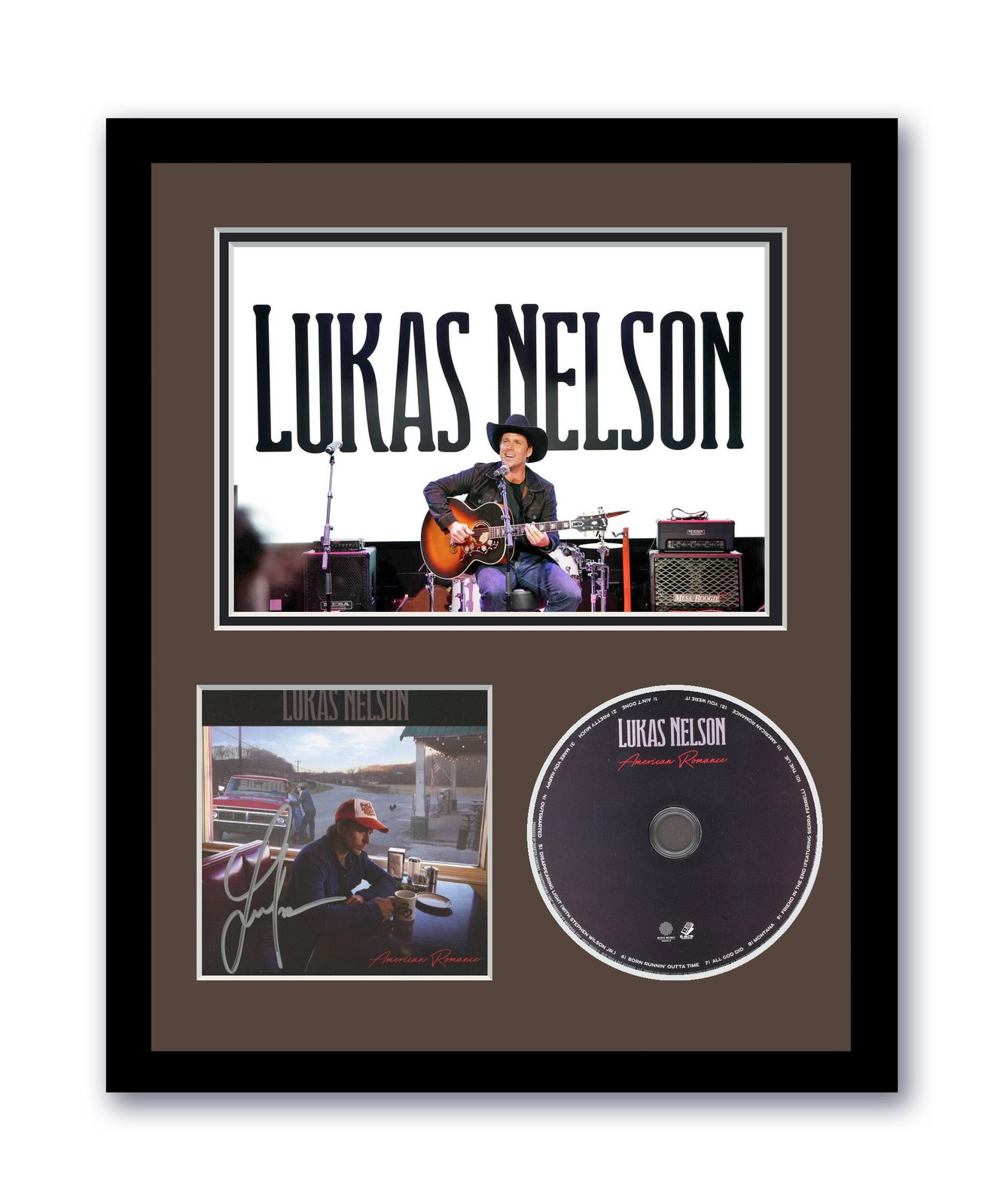 Lukas Nelson Autograph Signed 11×14 Custom Framed CD Photo American Romance ACOA
