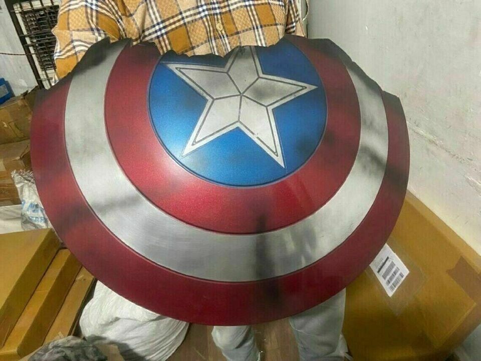Antique Captain America Endgame Broken Shield Metal Prop Replica Avengers Gift