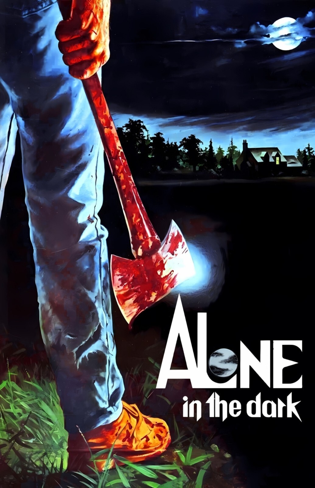 Alone in the Dark 1982 Jack Palance 80’s HORROR Movie Poster Art Made in USA