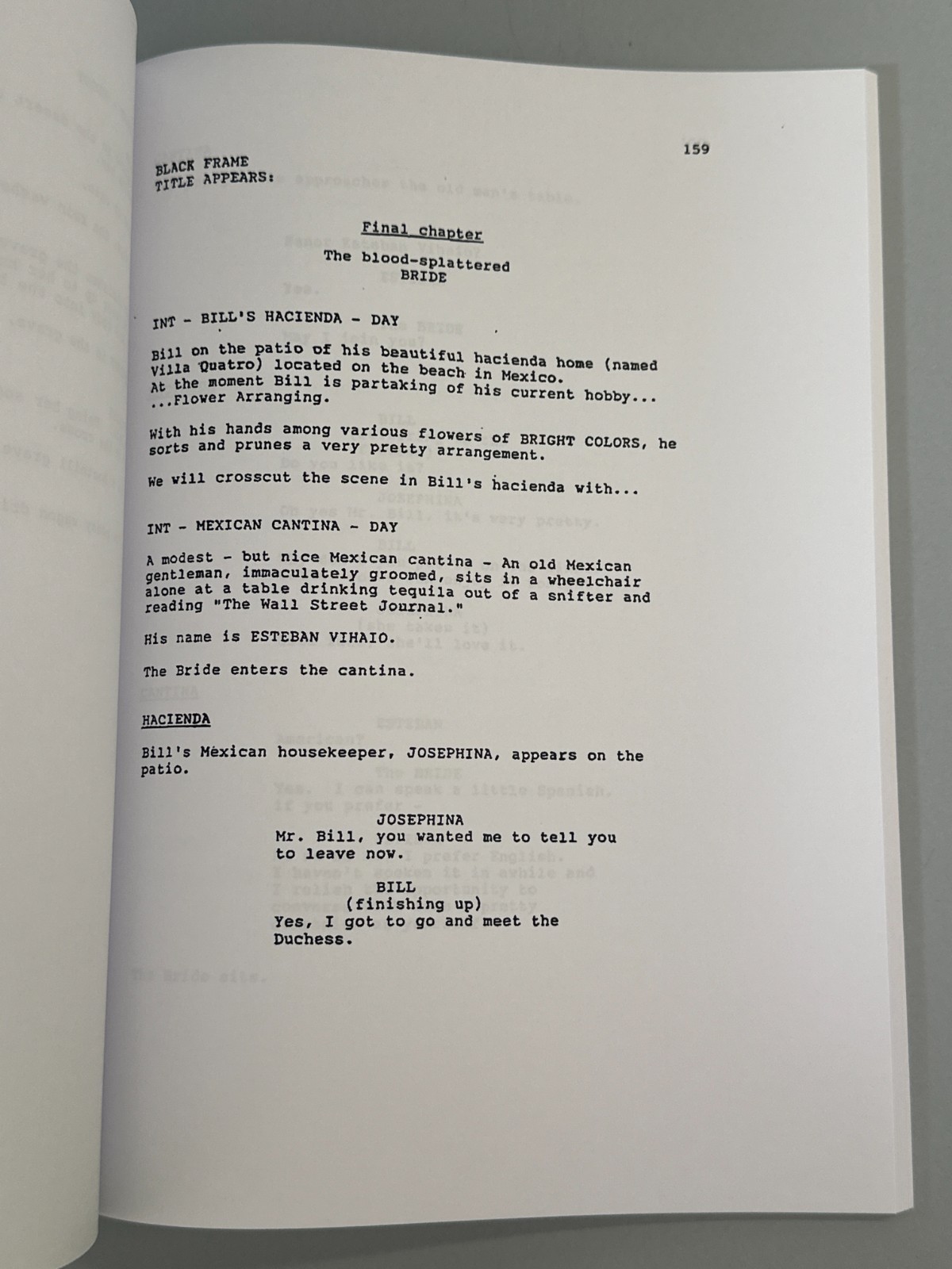 Kill Bill Screenplay Final Draft Quentin Tarantino Uma Thurman 2003 Movie Script