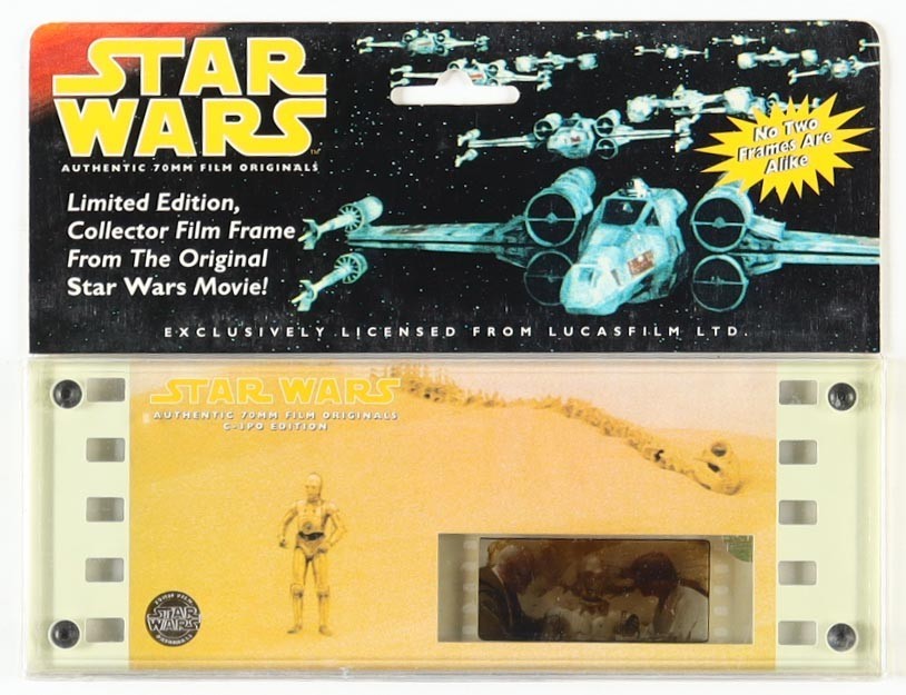1977 “Star Wars” Original 70mm Film Cell Lucite Encased Original Packaging C-3PO