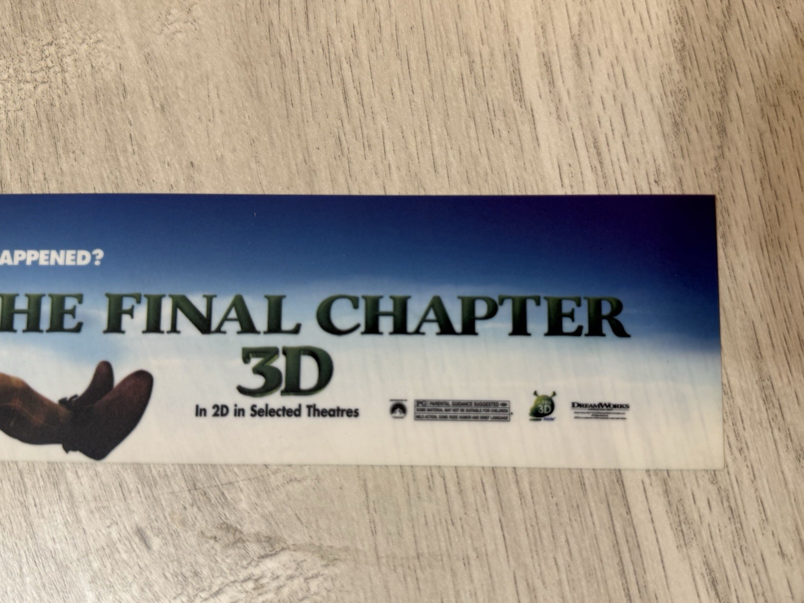 3D Shrek: The Final Chapter – Double-Sided – Movie Theater Mylar Poster 3X12