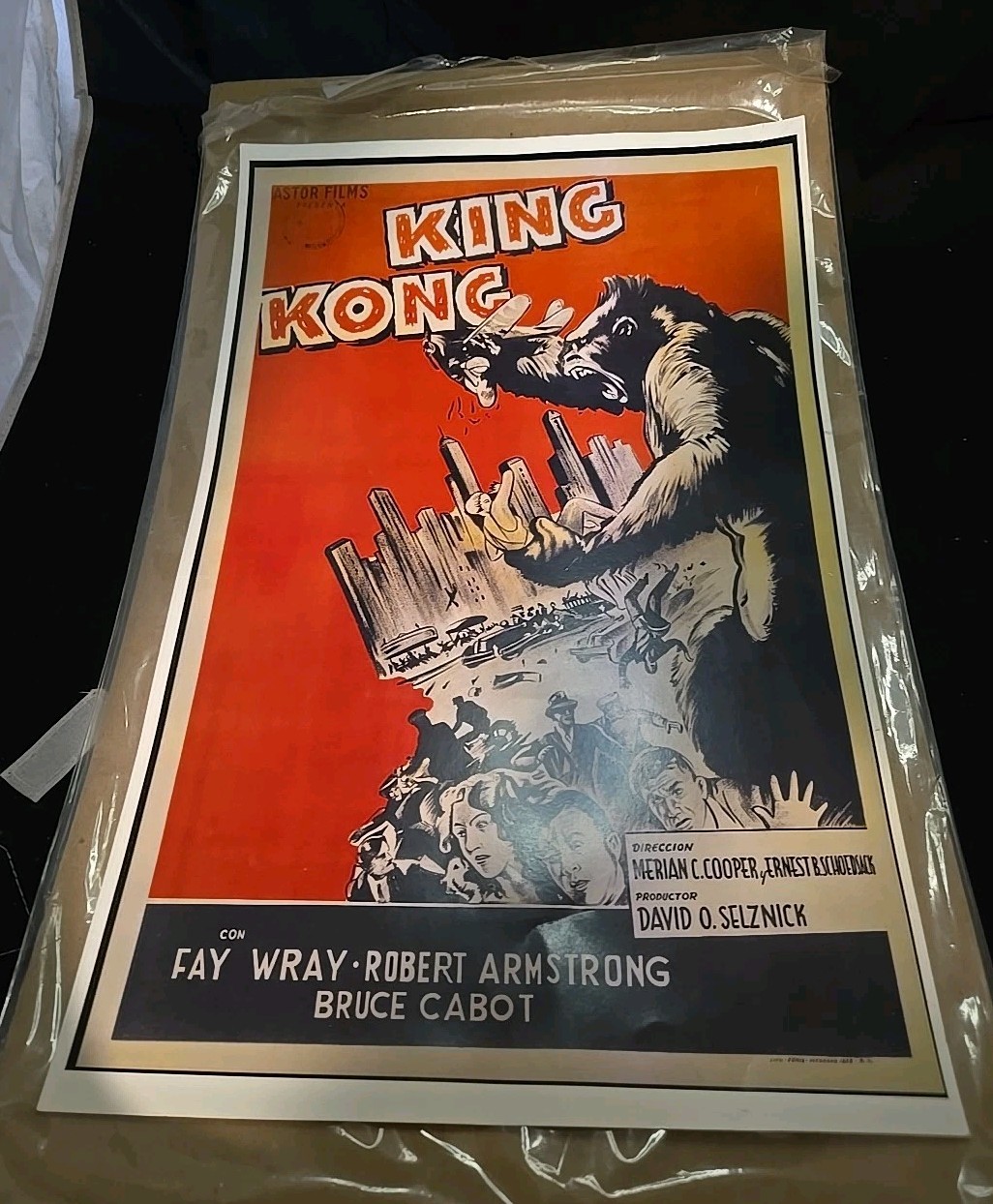 KING KONG Movie POSTER 19×12 Spanish Fay Wray Bruce Cabot Robert Armstrong Frank