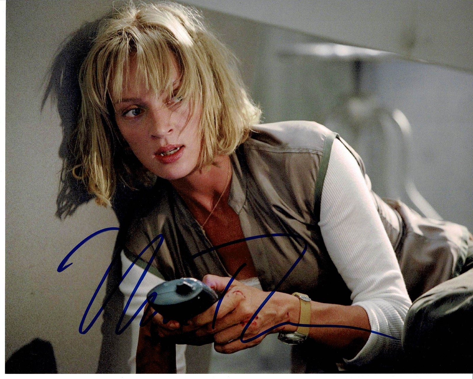 UMA THURMAN SIGNED 8×10 PHOTO “KILL BILL” TODD MUELLER COA