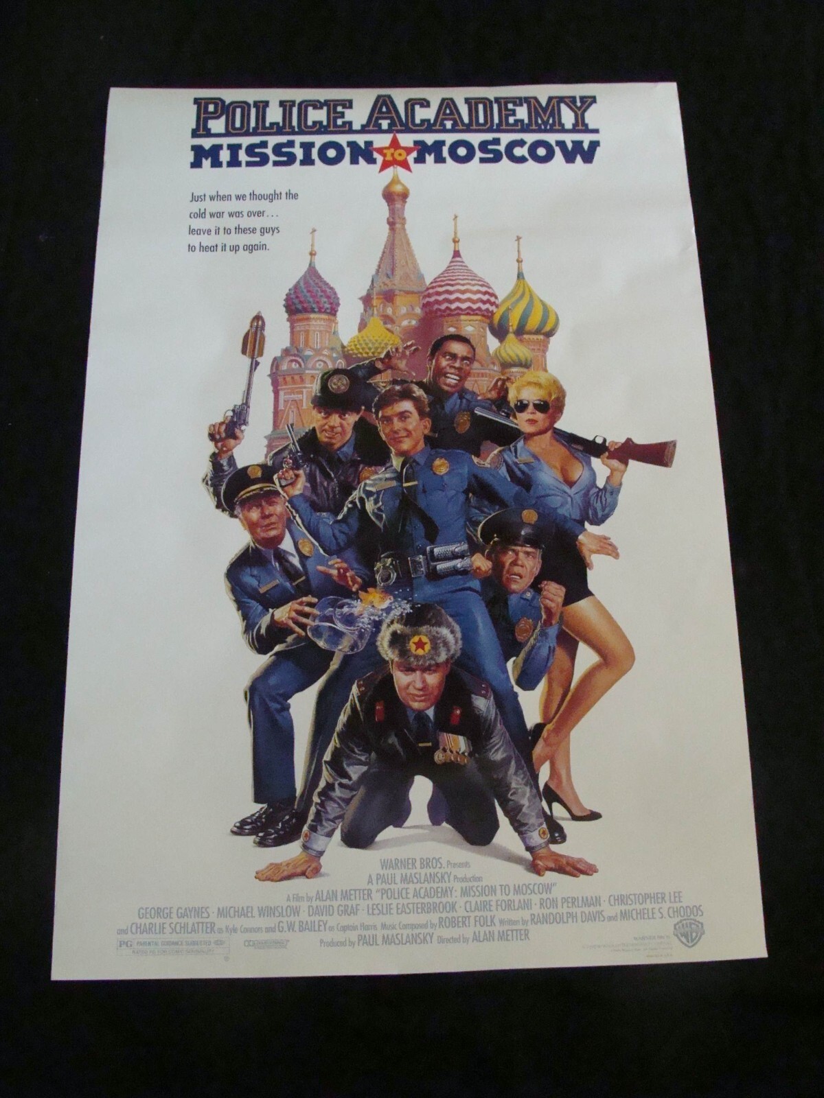 POLICE ACADEMY MISSION TO MOSCOW movie poster LESLIE EASTERBROOK MICHAEL WINSLOW