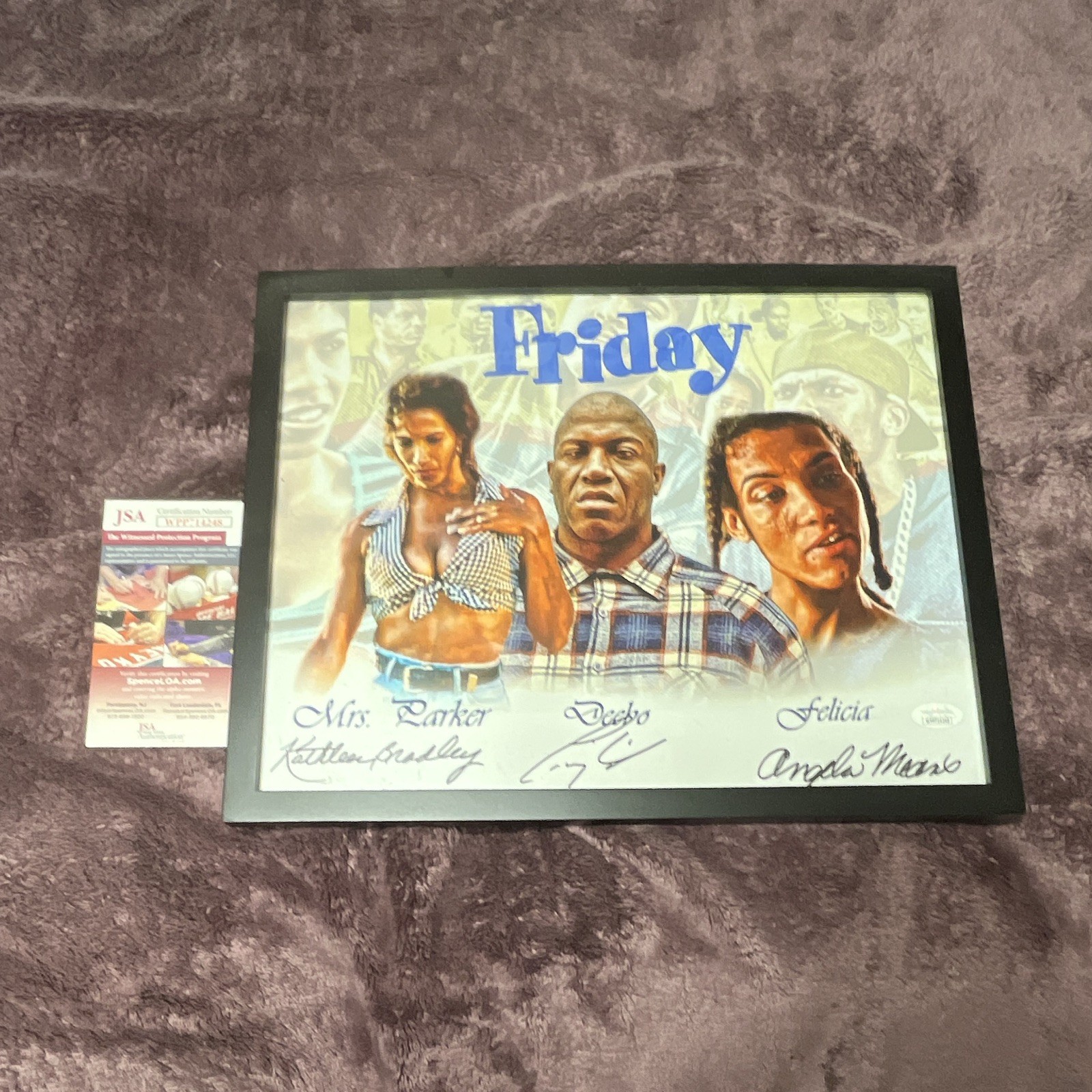Friday 11×17 Photo Signed Kathleen Bradley Tiny Lister Angela Means JSA