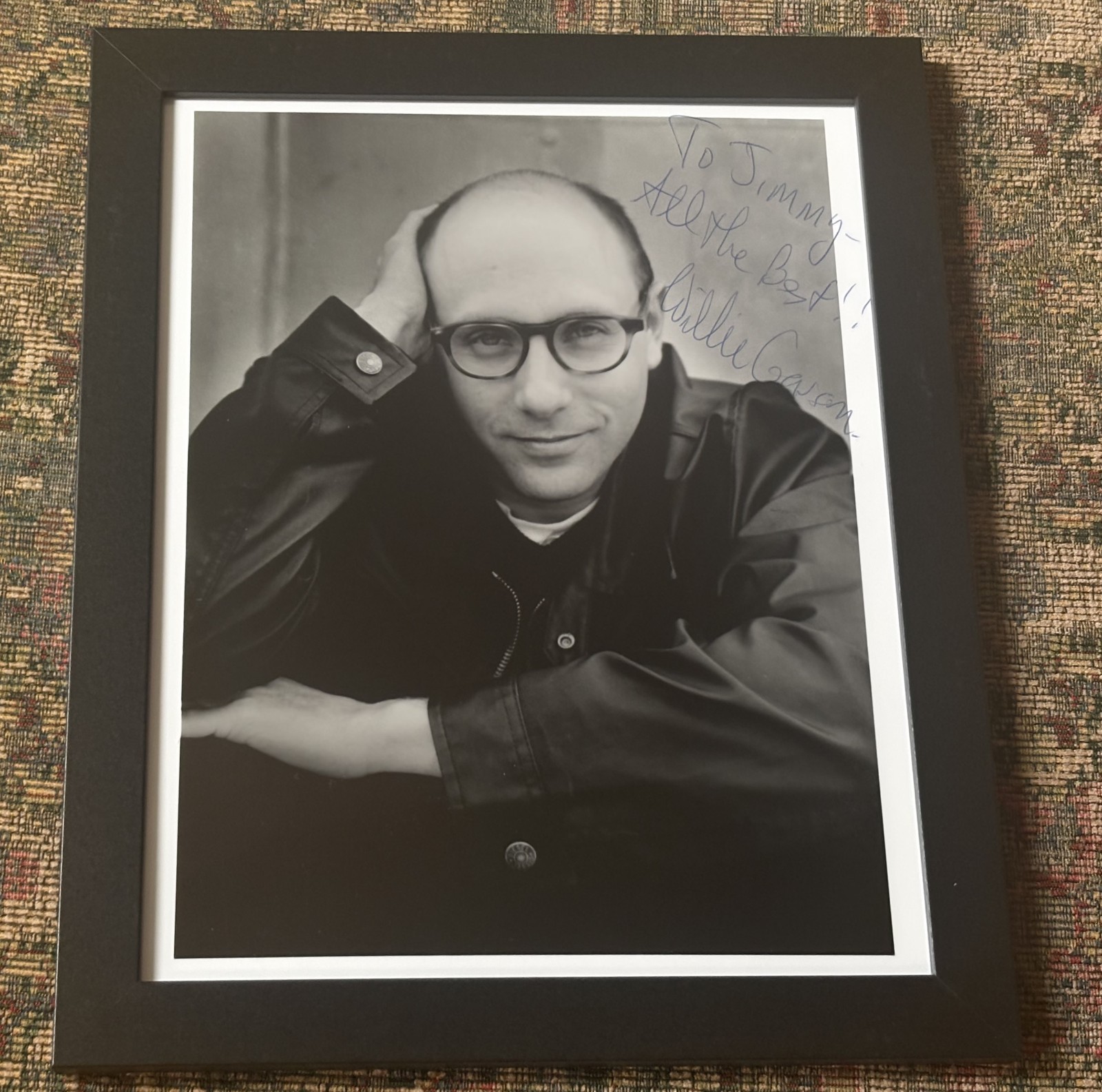 Rare Framed Signed and Inscribed by Willie Garson 8×10 B&W Photo Sex In The City