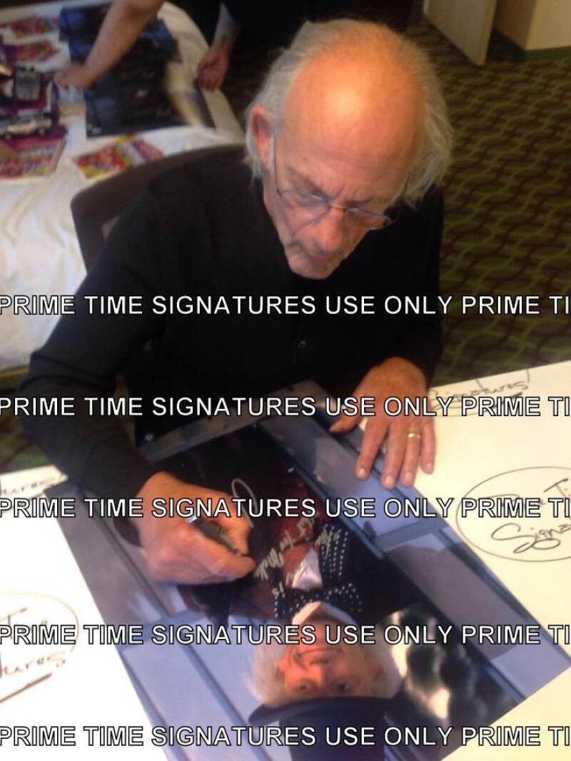 CHRISTOPHER LLOYD TOM WILSON SIGNED 11X14 PHOTO BACK TO THE FUTURE AUTOGRAPH BAS