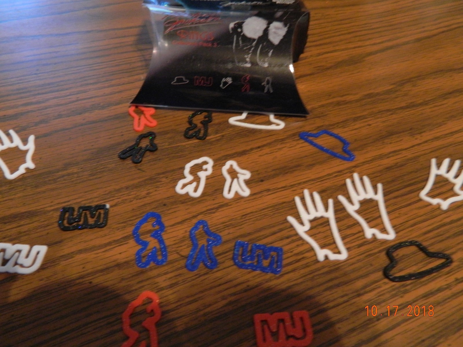 MIP- Michael Jackson molded Rubber Ringz finger bands (20 piece set ) 3 packs